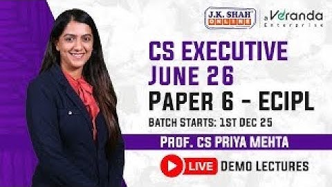 CS Executive June 26 II ECIPL II LIVE DEMO LECTURE #csatjkshahclasses