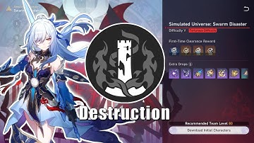 E0 Jingliu Destruction Path | Full Run | Difficulty V Swarm Disaster | Honkai: Star Rail