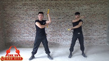 Mr. Huy Côn [Video 21] Hướng dẫn vụt chéo côn nhị khúc từ thế thủ côn cơ bản trên cánh tay