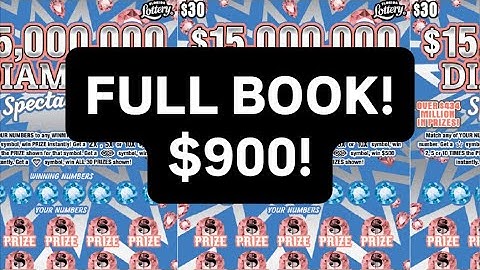 🔴 LIVE Scratching A $900 Full Book Of $15,000,000 Diamond Spectacular Tickets!
