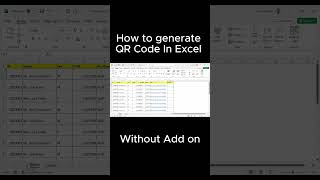 Quick Generate QR Code in Excel
