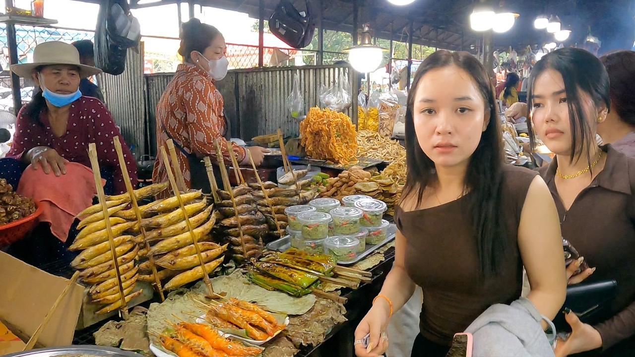 Delicious Countryside Street Food at Udong Resort | Grilled Snails, Fish, Chicken & Honeycomb