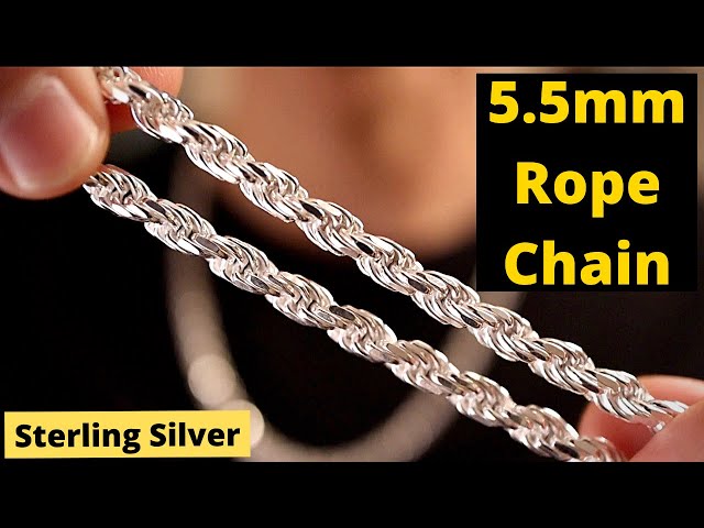 5.5mm Rope Chain Sterling Silver 925 