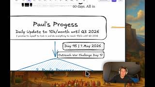 Paul's Progress Day 96 | cold dms are getting routine screenshot 5