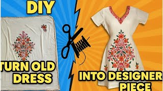 Diy Old Dress Transformation Turn Old Clothes Into Stylish Designer Kurti Easy Sewing Tutorial