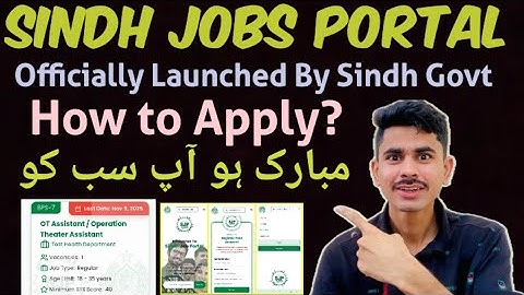 Sindh Jobs Portal|STS 5 to 15 Jobs|SJP Launch|STS Jobs Portal|IBA Jobs|BPS 5-15 Sindh Government