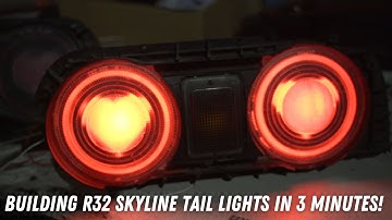 Building Heart Tail Lights in 3 Minutes! (R32 Skyline Nissan)