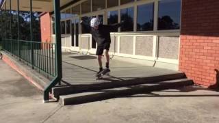 Kick flip down a 2 stair!