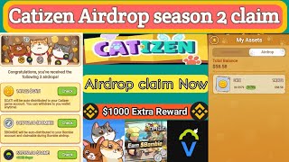 "Catizen Airdrop Season 1 Claim"Catizen Airdrop Pass Reward claim Now