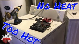 Roper Whirlpool Dryer Fix | Not Heating | Too Hot