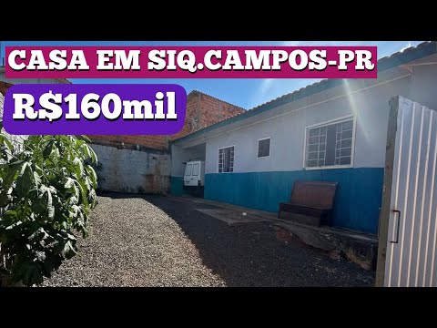 Capa do vídeo CASA A VENDA EM SIQ. CAMPOS-PR -R$ 160 MIL