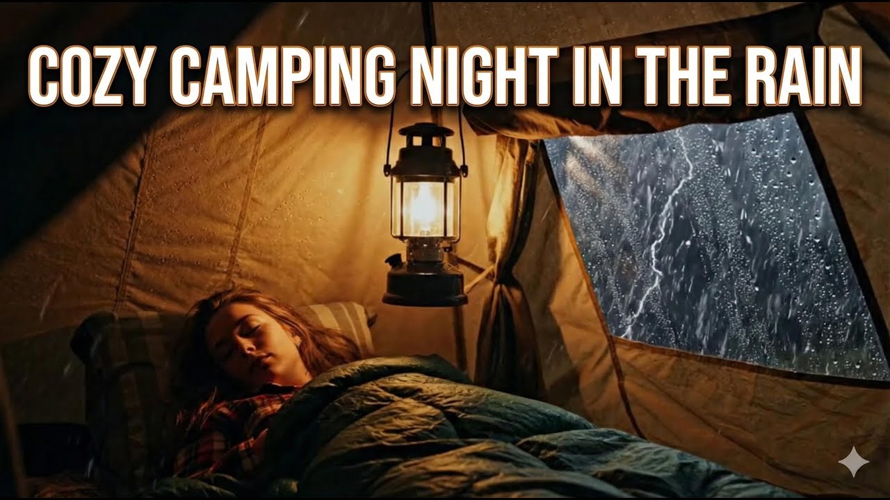 Cozy Camping Night in the Rain 🌧️ | Relaxing Rain Sounds for Deep Sleep & Stress Relief