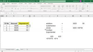 How to Use EXACT & SQRT Formulas   Tamil Version