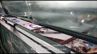 Automatic window with multipoint locking 3m x 0 9m