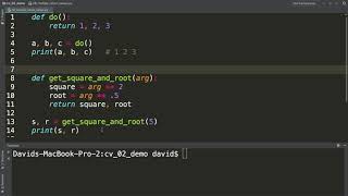 04 Functions:  Multiple Return Valuies