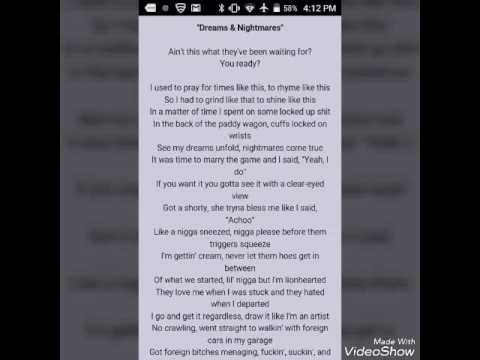 lil aynes dreams and nightmares lyrics