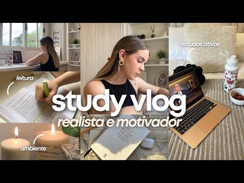 STUDYVLOG *REALISTA* | manhã de estudos motivadora + desacumulando MUITAS matérias ☁️✨🧠
