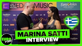 🇬🇷 MARINA SATTI - 'ZARI' (INTERVIEW) // GREECE EUROVISION 2024 // Live from Malmö
