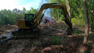 Fire Kitty! Cat 309 stacking big fire