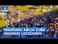 #ENDSARS Protesters Blocked Abuja-Zuba Highway