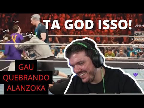 GAULES REAGINDO A LUTA DE STREAMERS RINHA ALANZOKA APANHANDO PRO GAULES