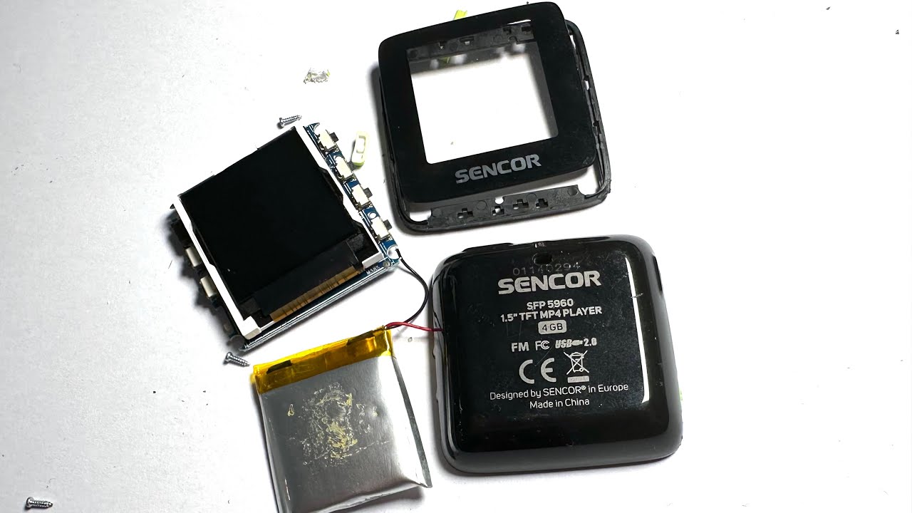 Sencor mp3 mp4 player battery removal