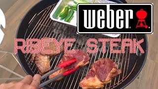 【WEBERグリル】やわらかジューシー炭火焼ステーキ！　Grilled Ribeye Steaks on Weber!