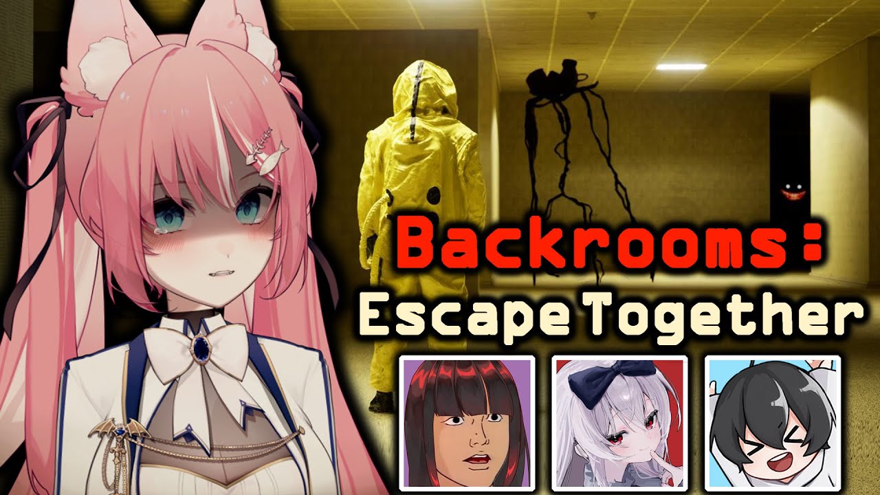 【 後室/Backrooms 】跟紅月一起掉進後室🥹我是不是出不去了 | Ft.紅月.亞洛赫.偏頭 | Rluo Ch. 阿洛《 Backrooms: Escape Together 》