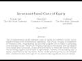 Lu's Podcast Ep. 25: "Investment-based Costs of Equity"