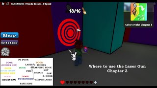 Where to use the Laser Gun in Chapter 3 Color or Die Roblox + Hidden Area MAP screenshot 4