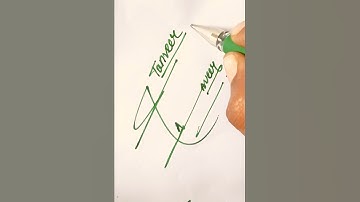 Tanveer name Signature Style/Best Signature idea#Viralshorts