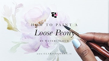 How to Paint a Loose Peony in Watercolour - Hello Clarice Tutorials