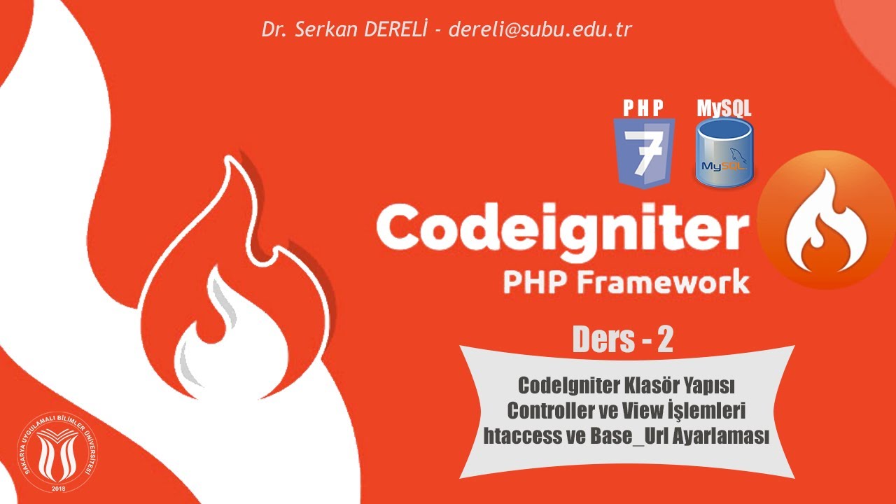 Codeigniter 3 Eğitimi - Ders 2 - YouTube