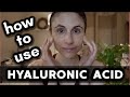 How to use a hyaluronic acid serum| Dr Dray
