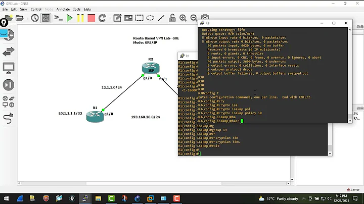 How to configure IPSEC over GRE to Secure the Tunnel Traffic(Tunnel Protection IPSEC)