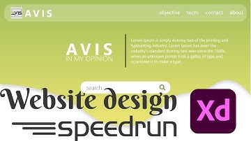 Speedrun Website Design | Adobe XD | Speed Art | 2020 | UI/UX design