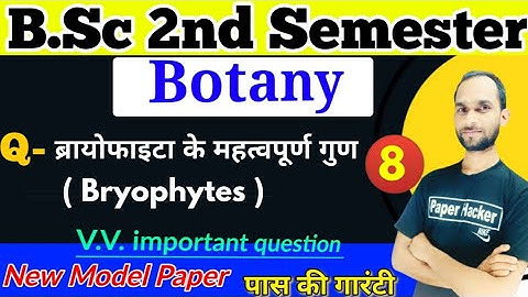 Important properties of Bryophyta, Bryophytes, Bsc 2nd semester Botany, Paper Hacker