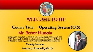 University Lecture Operating System (Thread Scheduling & Multi-Process Scheduling) Mr. Bahar Hussain