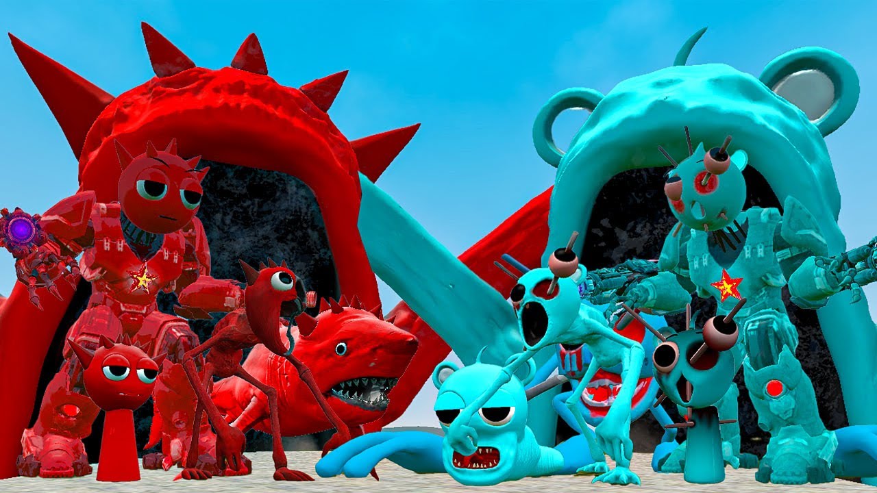 EVOLUTION OF ALL RADDY RED SPRUNKI POPPY PLAYTIME CHAPTER 4 VS ALL SKY ...