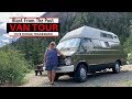 VAN TOUR // Solo Retired Female Starting Van Life In a Retro Camper Van