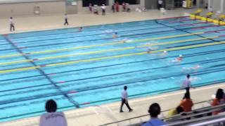 金大水泳中カレ20150705 男子100平泳ぎ　9大榮