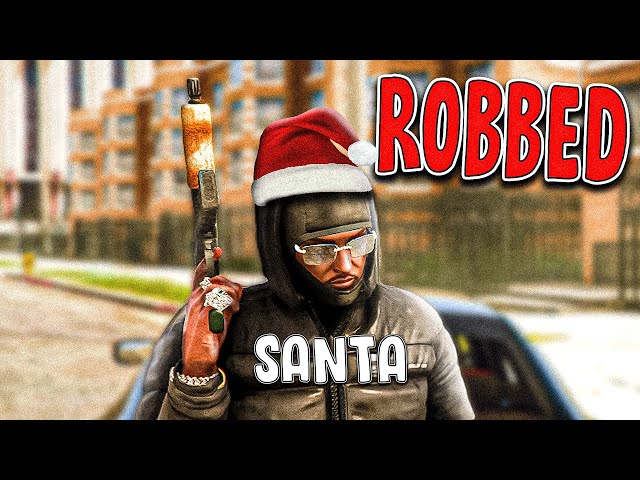 Hood Santa Steals From Thugs On GTA RP.. class=
