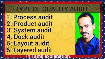 TYPE OF QUALITY AUDIT IN TAMIL EXPLANATION in Tamil | LEARN WITH ME TAMIL