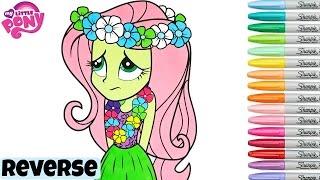 My Little Pony Coloring Book Fluttershy Equestria Girls Mlp Mlpeg Mlpeqg Reverse Speed Coloring Hula