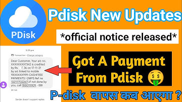 Got A Payment From Pdisk 🤑 Today | Pdisk Latest Updates | Pdisk Coming Back Soon ❣️