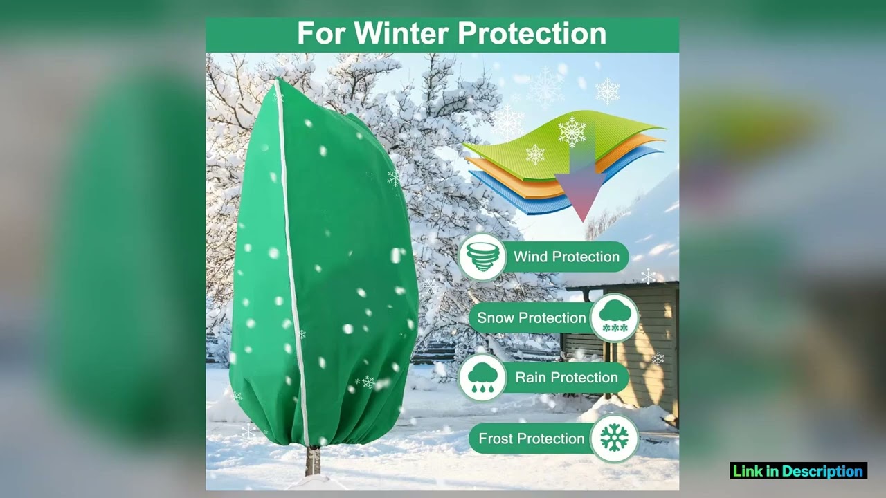 Plant Covers with Drawstring Plant Frost Blanket Plant Protection Covers Bags Fabric for Winter