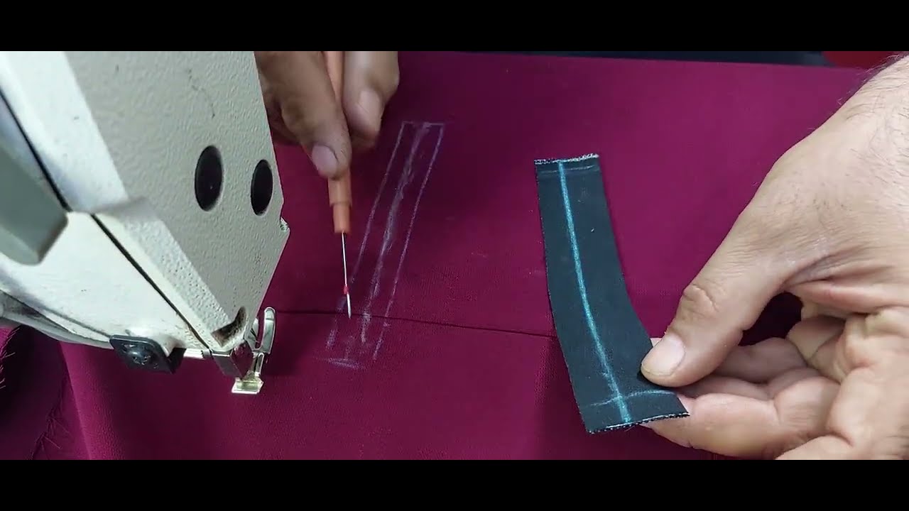 طريقه عمل جيب سترة او جبة  لطريقه مبسطه