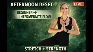 Afternoon Yoga Fusion Flow ☀️ Beginner & Intermediate | Stretch, Tone & Reset LIVE