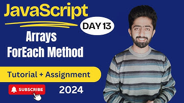 forEach Loop in JavaScript Arrays | Web Development Course 2024 | lecture 13