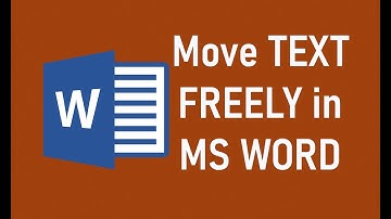 How to Move Text Freely Anywhere in MS Word - Move Text in MS Word Document